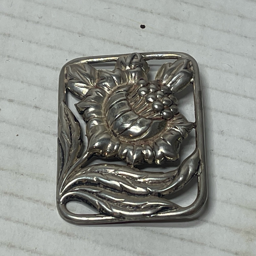 Vintage 925 Sterling Silver Thistle Brooch Pin Flower Of Scotland Danecraft